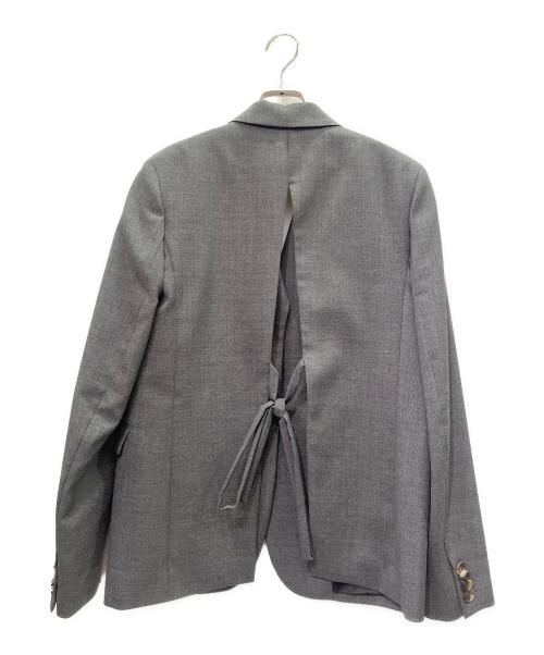 LOEWE（ロエベ）LOEWE (ロエベ) タイバックテーラードジャケット グレー サイズ:36の古着・服飾アイテム