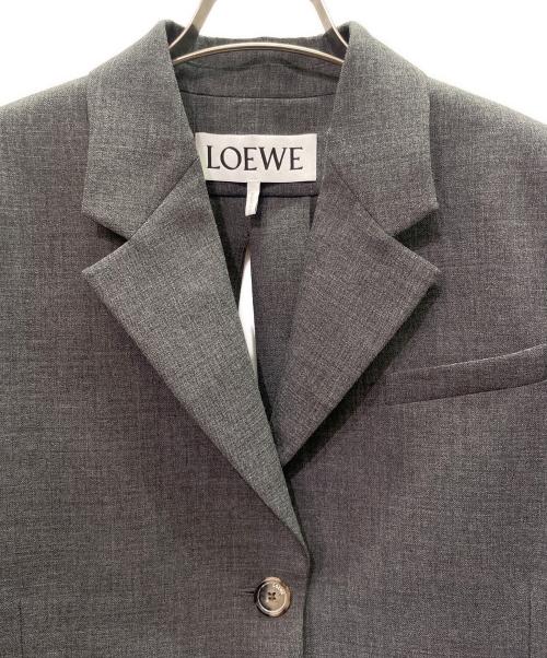 LOEWE（ロエベ）LOEWE (ロエベ) タイバックテーラードジャケット グレー サイズ:36の古着・服飾アイテム