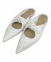 KHAITE（ケイト）の古着「Patent Leather Pointed-Toe Mules ポインテッドトゥ パテントレザーミュール」｜ホワイト