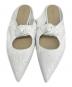KHAITE (ケイト) Patent Leather Pointed-Toe Mules ポインテッドトゥ パテントレザーミュール ホワイト サイズ:37：33000円
