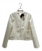 Diorディオール）の古着「Cropped Jacket/クロップド ジャケット/621V07A1761」｜ホワイト