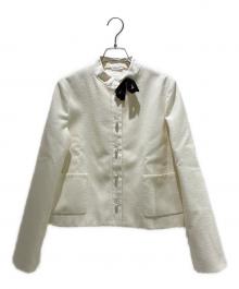 Dior（ディオール）の古着「Cropped Jacket/クロップド ジャケット/621V07A1761」｜ホワイト