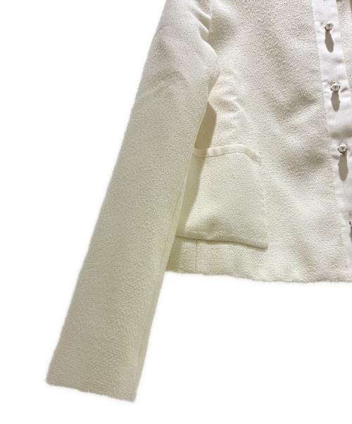 Dior（ディオール）Dior (ディオール) Cropped Jacket/クロップド ジャケット/621V07A1761 ホワイト サイズ:38の古着・服飾アイテム