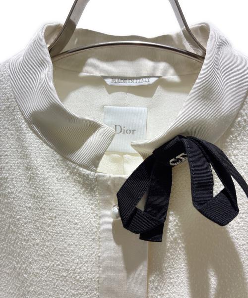 Dior（ディオール）Dior (ディオール) Cropped Jacket/クロップド ジャケット/621V07A1761 ホワイト サイズ:38の古着・服飾アイテム