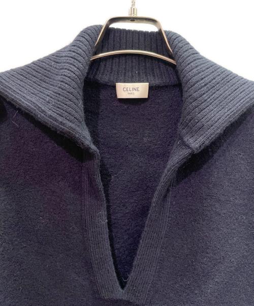 CELINE（セリーヌ）CELINE (セリーヌ) ミリタリー ヴァルーズ 前Vニット/Military V-Neck Pullover Knit Sweater/2ADK8828V ネイビー サイズ:Mの古着・服飾アイテム