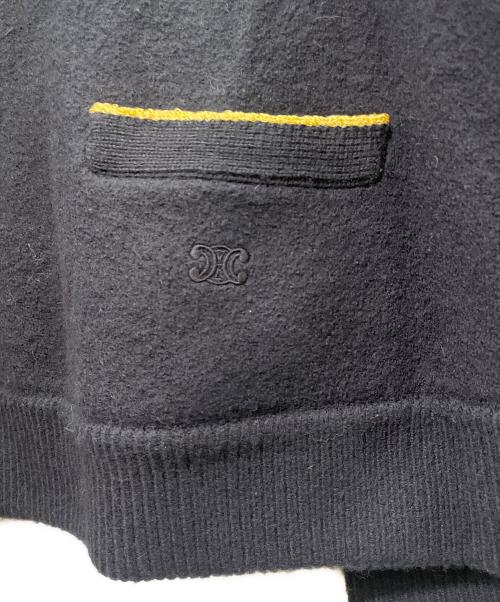 CELINE（セリーヌ）CELINE (セリーヌ) ミリタリー ヴァルーズ 前Vニット/Military V-Neck Pullover Knit Sweater/2ADK8828V ネイビー サイズ:Mの古着・服飾アイテム