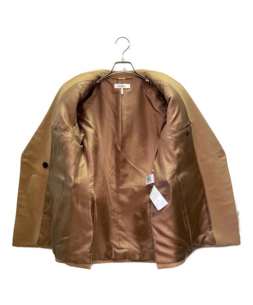 Chloe（クロエ）Chloe (クロエ) Wool Double-Breasted Tailored Jacket ウール ダブル テーラードジャケット キャメル サイズ:38の古着・服飾アイテム