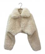 yo BIOTOPヨー ビオトープ）の古着「Cropped fur coat」｜アイボリー
