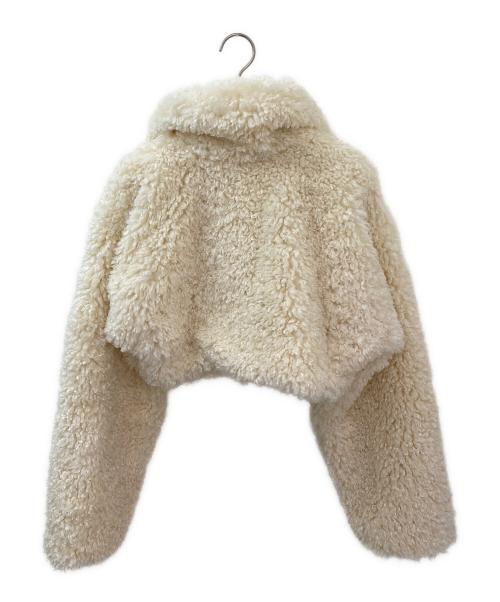 yo BIOTOP（ヨー ビオトープ）yo BIOTOP (ヨー ビオトープ) Cropped fur coat アイボリー サイズ:Freeの古着・服飾アイテム