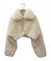 yo BIOTOP（ヨー ビオトープ）の古着「Cropped fur coat」｜アイボリー