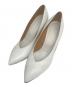 Maison Margiela（メゾンマルジェラ）の古着「Pointed-Toe Chunky Heel Pumps ポインテッドトゥチャンキーヒールパンプス/58WL0108」｜ホワイト