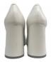 中古・古着 Maison Margiela (メゾンマルジェラ) Pointed-Toe Chunky Heel Pumps ポインテッドトゥチャンキーヒールパンプス/58WL0108 ホワイト サイズ:37：30000円