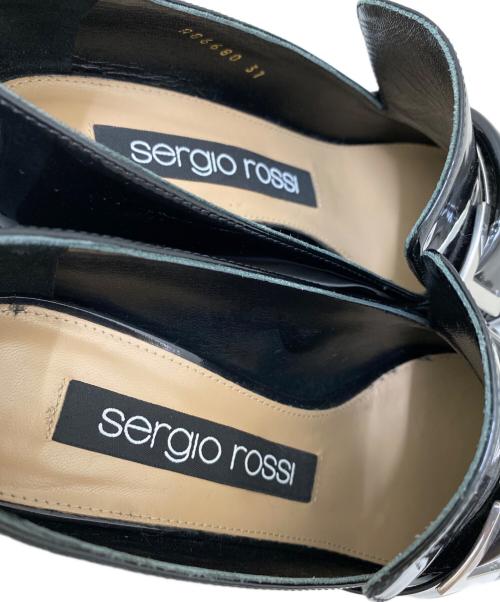 sergio rossi（セルジオロッシ）sergio rossi (セルジオロッシ) エナメルローファー ブラック サイズ:37の古着・服飾アイテム