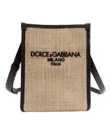 DOLCE & GABBANA（ドルチェ＆ガッバーナ）の古着「キャンバス スモール ショッピングバッグ」｜ベージュ×ブラウン