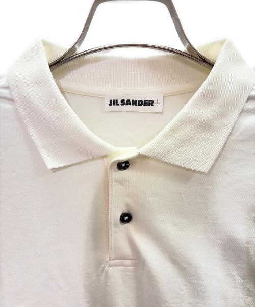 JIL SANDER+（ジルサンダープラス）JIL SANDER+ (ジルサンダープラス) Cotton Polo Shirt コットンポロシャツ アイボリー サイズ:Ｌの古着・服飾アイテム