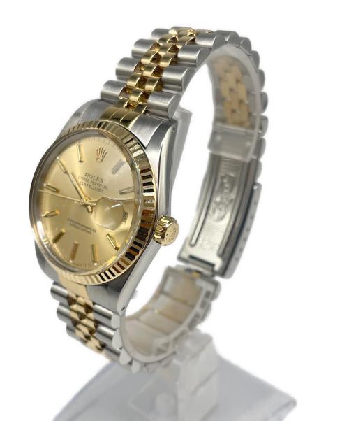 ROLEX（ロレックス）ROLEX (ロレックス) DATE JUST デイトジャスト コンビ Ref.16013 シャンパン文字盤 サイズ:36mm/19cmの古着・服飾アイテム