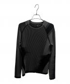 Y-3ワイスリー）の古着「ロングスリーブクルーネックニット」｜ライトグレー×ブラック