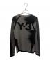 Y-3 (ワイスリー) ロングスリーブクルーネックニット ライトグレー×ブラック サイズ:XS：12000円