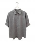 MADISON BLUEマディソンブルー）の古着「PUFF SL SH PEARL BUTTON W/PE」｜グレー