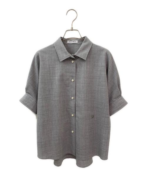 MADISON BLUE（マディソンブルー）MADISON BLUE (マディソンブルー) PUFF SL SH PEARL BUTTON W/PE グレー サイズ:02（M）の古着・服飾アイテム