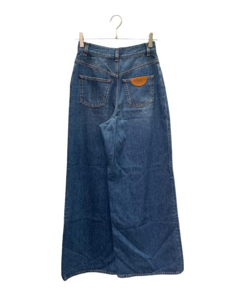 Chloe（クロエ）Chloe (クロエ) ワイドデニムパンツ インディゴ サイズ:W26の古着・服飾アイテム