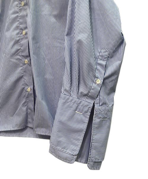 ROHE（ロヘ）ROHE (ロヘ) ストライプロングスリーブシャツ ブルー×ホワイト サイズ:36の古着・服飾アイテム