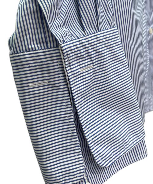 ROHE（ロヘ）ROHE (ロヘ) ストライプロングスリーブシャツ ブルー×ホワイト サイズ:36の古着・服飾アイテム