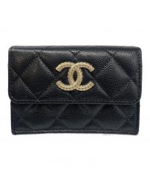 CHANEL（シャネル）の古着「スモールフラップウォレット」｜ブラック