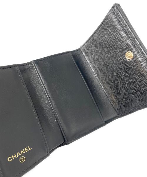 CHANEL（シャネル）CHANEL (シャネル) スモールフラップウォレット ブラックの古着・服飾アイテム