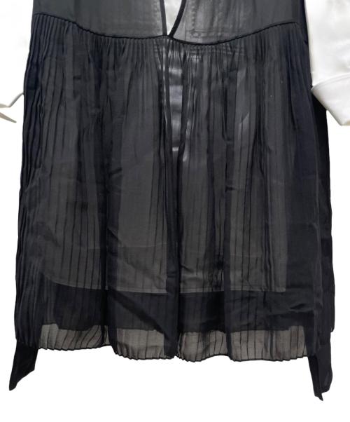 BURBERRY（バーバリー）BURBERRY (バーバリー) ドッキングシャツワンピース ホワイト×ブラック サイズ:36の古着・服飾アイテム