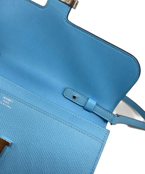HERMES（エルメス）HERMES (エルメス) Constance Long To Go Wallet コンスタンス ロングトゥーゴー/ヴォーエプソン/スカイブルー/シルバー金具/W刻印:2024年製 スカイブルーの古着・服飾アイテム