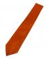 HERMES (エルメス) Lambskin Leather Tie with White Stitching ラムスキン ホワイトステッチ ネクタイ オレンジ サイズ:-：30000円