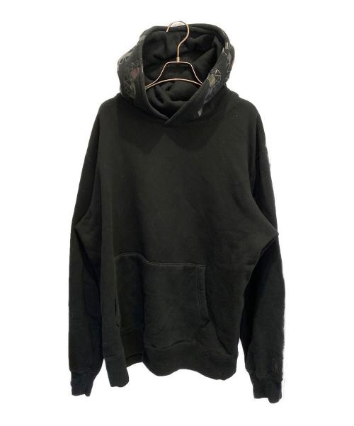 A BATHING APE（アベイシングエイプ）A BATHING APE (アベイシングエイプ) black market COMME des GARCONS (ブラックマーケットコムデギャルソン) ブラックマーケット シャーク プルオーバー フーディ ブラック サイズ:2XLの古着・服飾アイテム