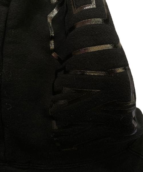 A BATHING APE（アベイシングエイプ）A BATHING APE (アベイシングエイプ) black market COMME des GARCONS (ブラックマーケットコムデギャルソン) ブラックマーケット シャーク プルオーバー フーディ ブラック サイズ:2XLの古着・服飾アイテム