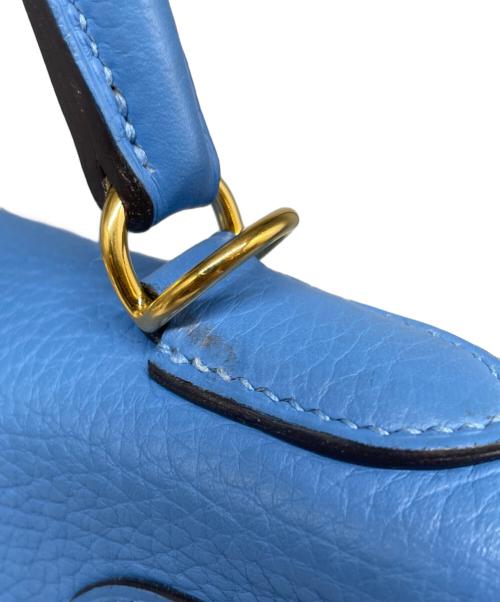 HERMES（エルメス）HERMES (エルメス) ケリー28 外縫い/ゴールド金具/スカイブルー/□R刻印:2014年製 スカイブルー サイズ:28の古着・服飾アイテム