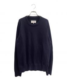 Martin Margiela14（マルタンマルジェラ14）の古着「エルボーパッチ ニット」｜ネイビー