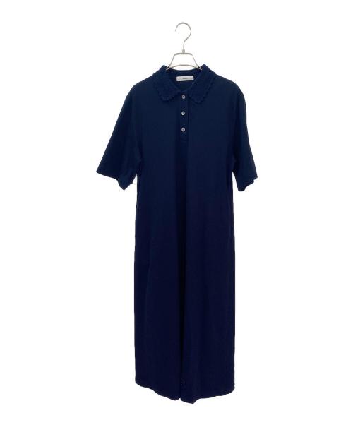 ebure（エブール）ebure (エブール) クロシェパーツカノコ ワンピース ネイビー サイズ:36の古着・服飾アイテム