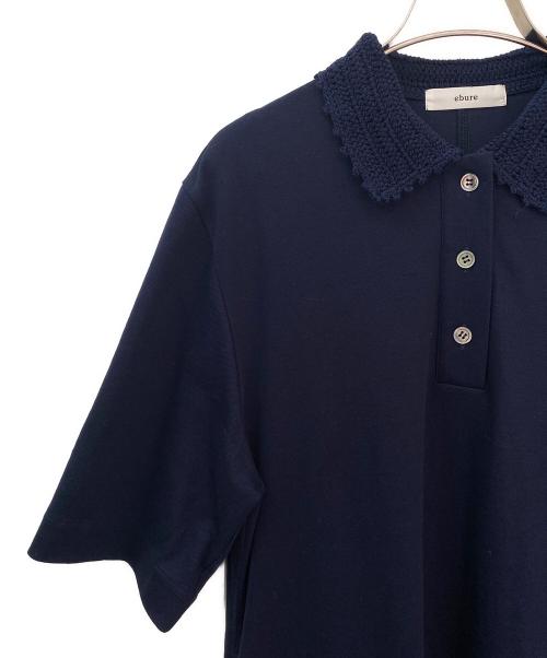 ebure（エブール）ebure (エブール) クロシェパーツカノコ ワンピース ネイビー サイズ:36の古着・服飾アイテム