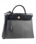 HERMESエルメス）の古着「エールバッグジップPM/Herbag Zip PM/2wayバッグ」｜グレー×ブラック