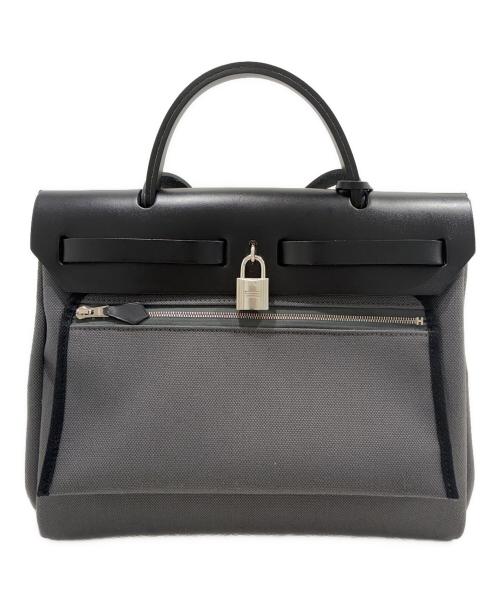 HERMES（エルメス）HERMES (エルメス) エールバッグジップPM/Herbag Zip PM/2wayバッグ グレー×ブラック サイズ:PMの古着・服飾アイテム