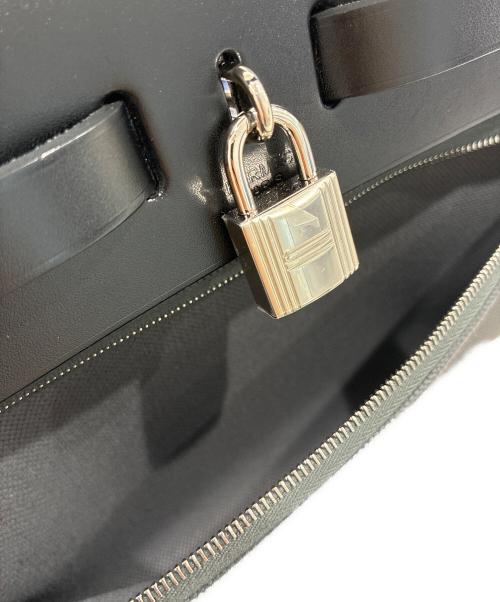 HERMES（エルメス）HERMES (エルメス) エールバッグジップPM/Herbag Zip PM/2wayバッグ グレー×ブラック サイズ:PMの古着・服飾アイテム