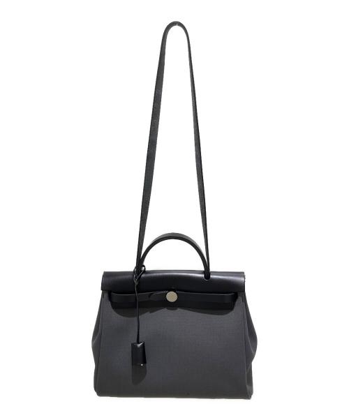 HERMES（エルメス）HERMES (エルメス) エールバッグジップPM/Herbag Zip PM/2wayバッグ グレー×ブラック サイズ:PMの古着・服飾アイテム