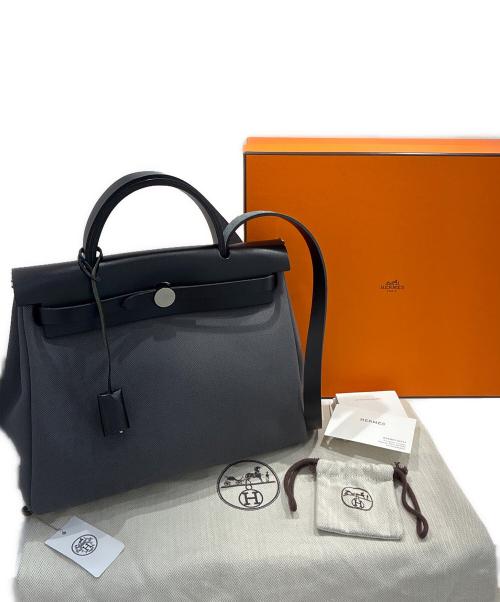 HERMES（エルメス）HERMES (エルメス) エールバッグジップPM/Herbag Zip PM/2wayバッグ グレー×ブラック サイズ:PMの古着・服飾アイテム
