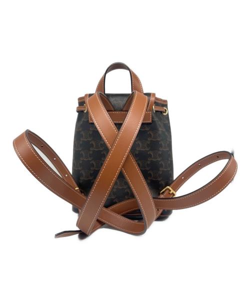 CELINE（セリーヌ）CELINE (セリーヌ) Mini Folco Backpack ミニフォルコバックパック/197662CAS.04LU ブラウンの古着・服飾アイテム