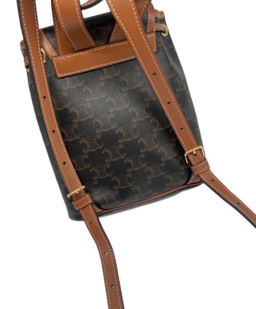 CELINE（セリーヌ）CELINE (セリーヌ) Mini Folco Backpack ミニフォルコバックパック/197662CAS.04LU ブラウンの古着・服飾アイテム
