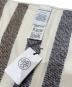 中古・古着 HERMES (エルメス) レザーパイピングカシミヤストール アイボリー：120000円
