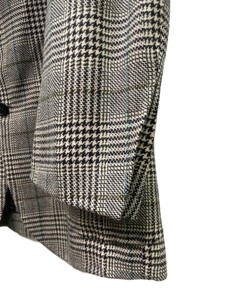 la vela sartoria（ラ・ヴェーラ・サルトリア）la vela sartoria (ラ・ヴェーラ・サルトリア) グレンチェックアンコンジャケット ライトグレー サイズ:52の古着・服飾アイテム
