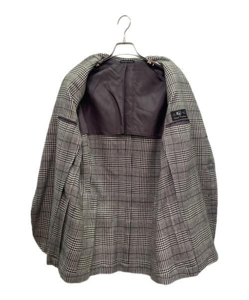 la vela sartoria（ラ・ヴェーラ・サルトリア）la vela sartoria (ラ・ヴェーラ・サルトリア) グレンチェックアンコンジャケット ライトグレー サイズ:52の古着・服飾アイテム