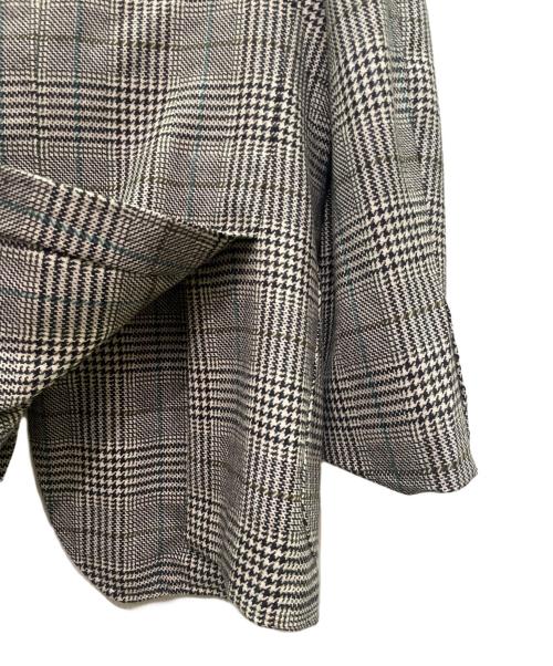 la vela sartoria（ラ・ヴェーラ・サルトリア）la vela sartoria (ラ・ヴェーラ・サルトリア) グレンチェックアンコンジャケット ライトグレー サイズ:52の古着・服飾アイテム