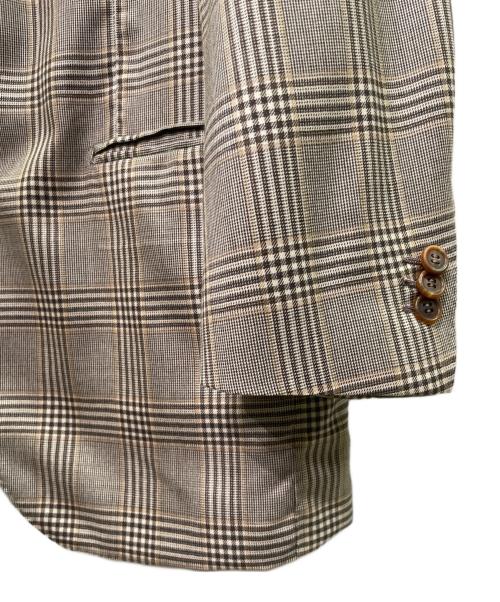 ORAZIO LUCIANO（オラッツィオルチアーノ）ORAZIO LUCIANO (オラッツィオルチアーノ) Cashmere Check Unconstructed Jacket カシミヤチェックアンコンジャケット ベージュ サイズ:52の古着・服飾アイテム